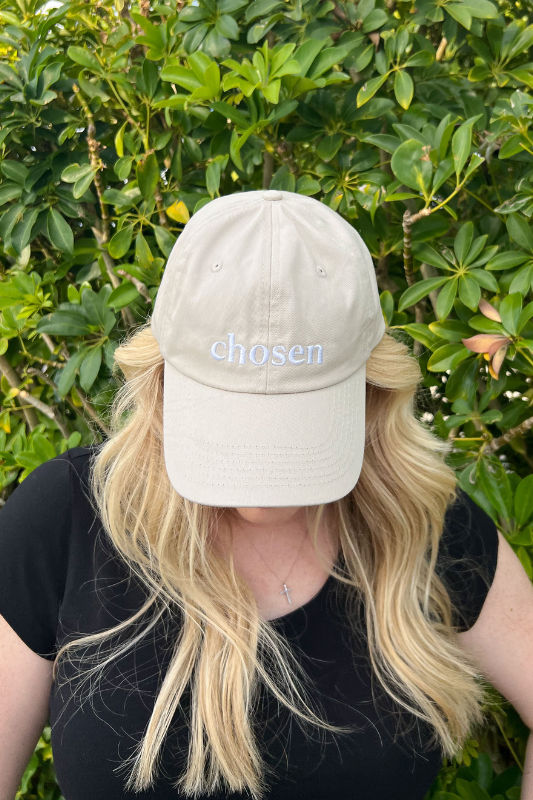 Chosen Embroidered Hat in Cream